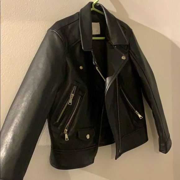 Zara Moto Leather Jacket - Kids - Unisex - Picture 2 of 3
